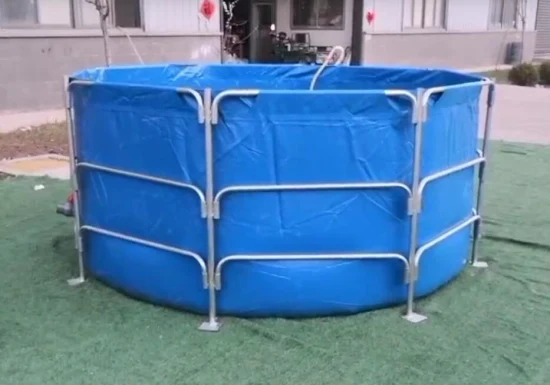 10000 리터 직경 3m x 높이 1.4m PVC 타포린 방수 접이식